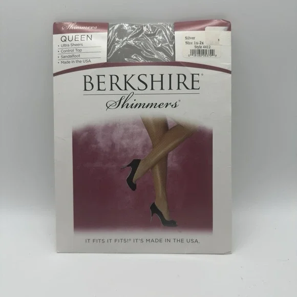 Berkshire Women's Plus 1X - 2X Queen Shimmers Ultra Sheer Control Top Pantyhose - Picture 1 of 7